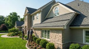 Professional installation of gutter protection systems on a residential home